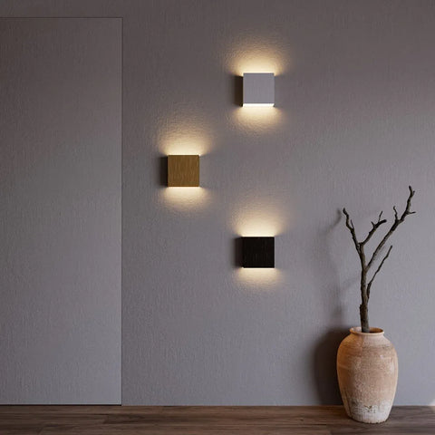 Square LED Wall Light with Up-and-Down Illumination