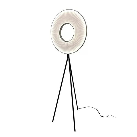 Modern Iron Floor Lamp with Fabric Shade