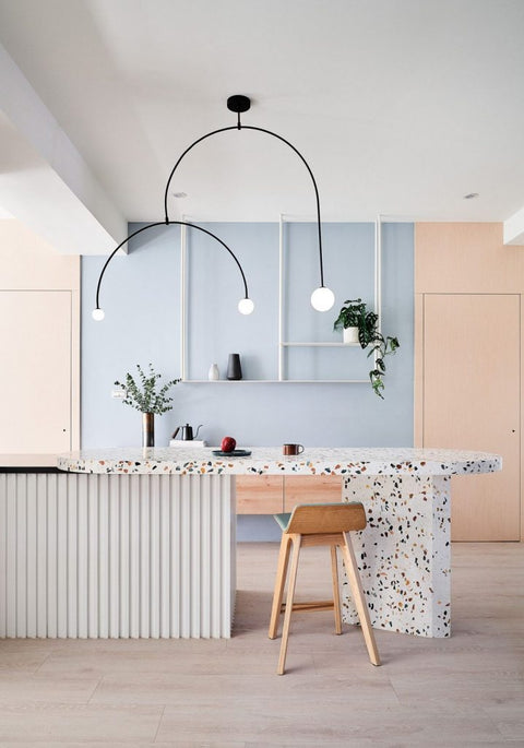 Mobile Arc Chandelier with Adjustable Hanging Globes