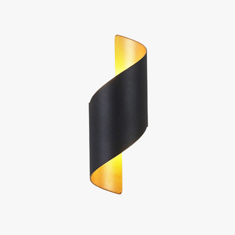 Modern Spiral Wall Light with Integrated LED Illumination and Sculptural Design