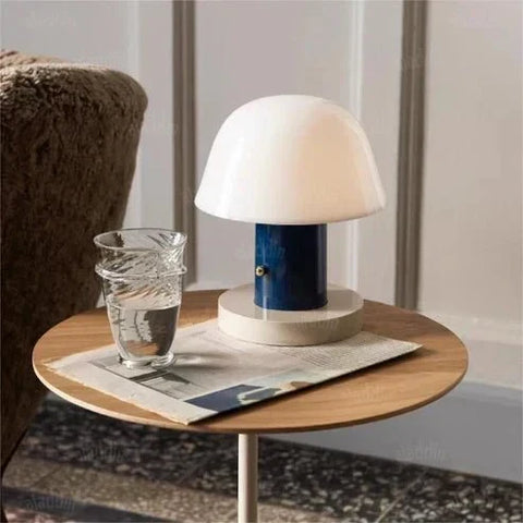 Mini Mushroom LED Table Lamp with Rechargeable Battery and Touch Dimming Control
