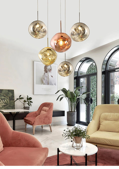 Modern LED Pendant Light with Height-Adjustable Suspension