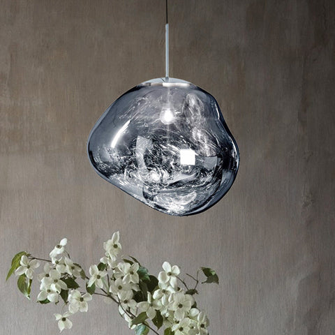 Glass Dome Ceiling Light for Dining and Living Spaces
