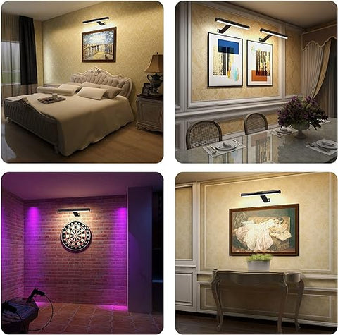 Cordless LED Picture Light with Rotating Head and Remote Dimming