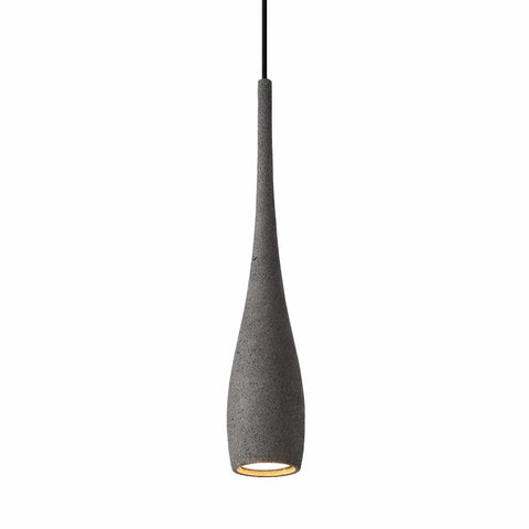 LED Pendant Light with Textured Cement Shade and Adjustable Cord