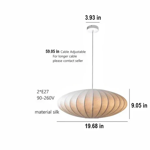 Pleated Fabric Pendant Ceiling Light with Wide Rounded Shade for Modern Interiors