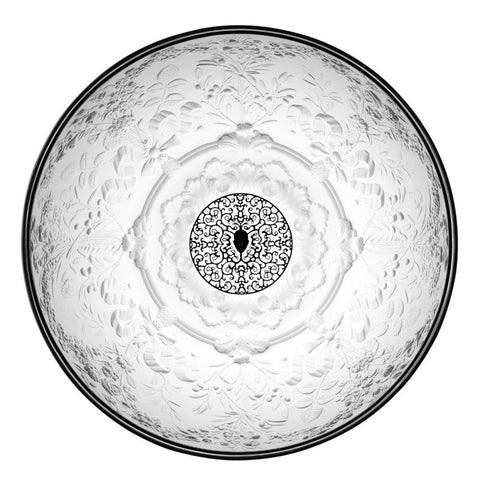 Pendant Light with Dome Shade and Sculpted Floral Interior