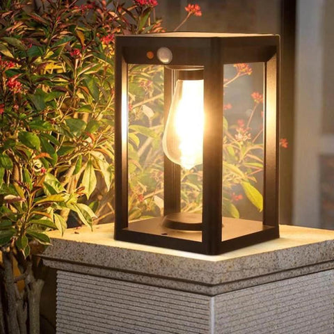 Solar Outdoor Column Light with Motion Sensor — product view