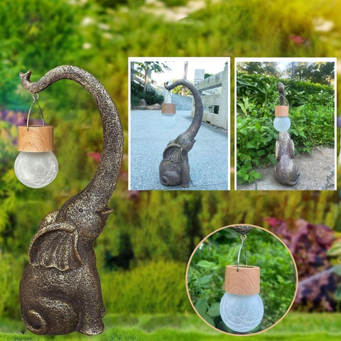 Solar Elephant Garden Light