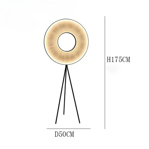 Modern Iron Floor Lamp with Fabric Shade
