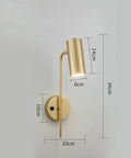 Rotatable Metal Wall Sconce for Bedside Reading — product view
