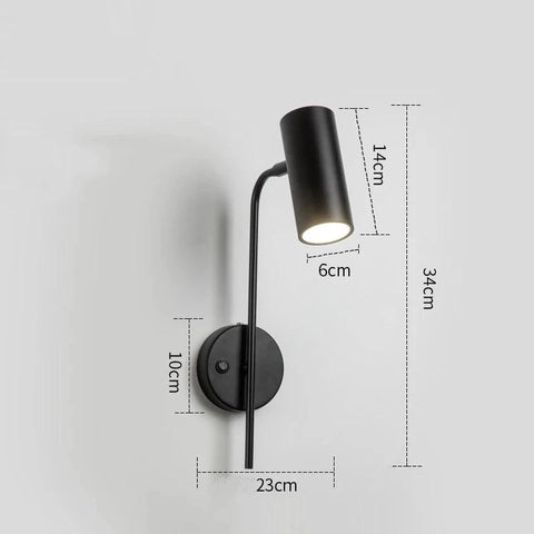Rotatable Metal Wall Sconce for Bedside Reading — product view