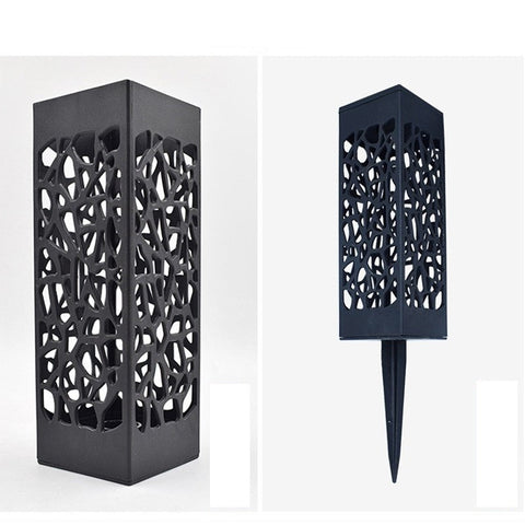 Solar Garden Path Lights with Decorative Cutout Pattern