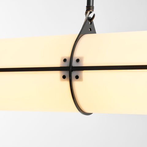 Endless Linear Pendant Light with Cylindrical Acrylic Shade