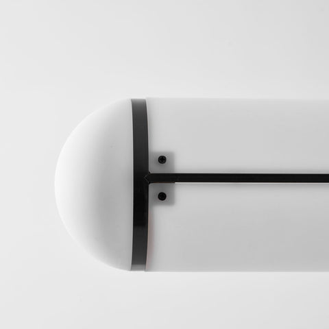 Endless Linear Pendant Light with Cylindrical Acrylic Shade