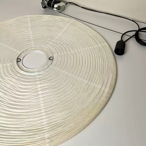 Pendant Light with Round Paper Lantern Shade and Bamboo Frame