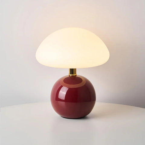 Mushroom Ceramic Table Lamp with Adjustable LED Lighting for Modern Interiors